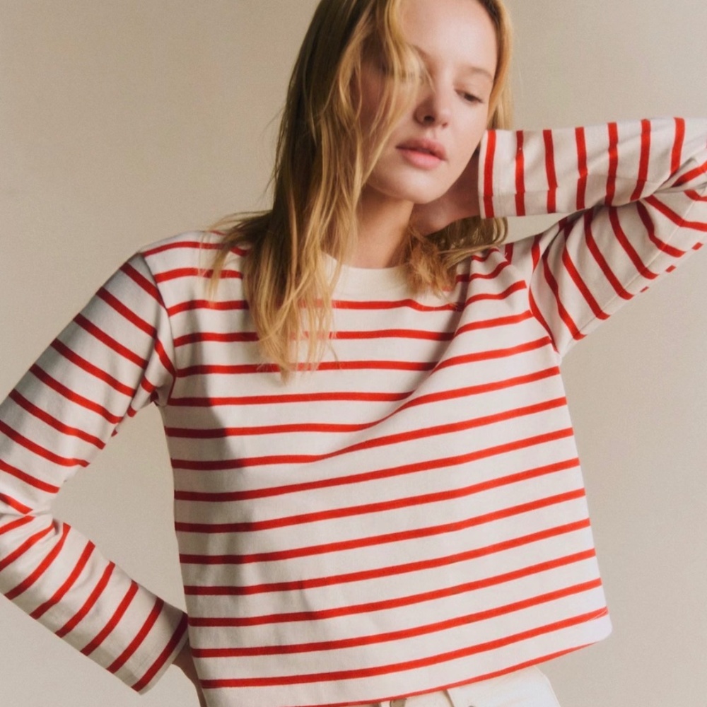 Sezane elina meriniere small red stripe